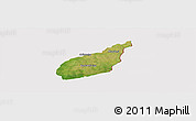 Satellite Panoramic Map of Tempane-Garu, cropped outside