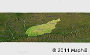 Satellite Panoramic Map of Tempane-Garu, darken