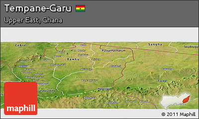 Satellite Panoramic Map of Tempane-Garu
