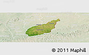 Satellite Panoramic Map of Tempane-Garu, lighten