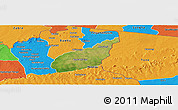 Satellite Panoramic Map of Tempane-Garu, political outside
