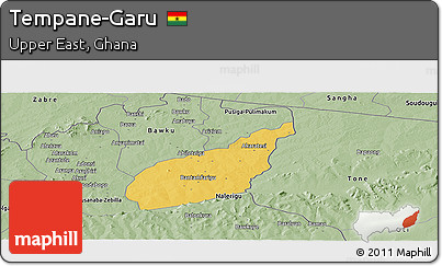 Savanna Style Panoramic Map of Tempane-Garu