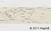 Shaded Relief Panoramic Map of Tempane-Garu