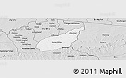 Silver Style Panoramic Map of Tempane-Garu