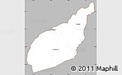 Gray Simple Map of Tempane-Garu, cropped outside