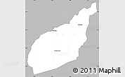 Gray Simple Map of Tempane-Garu, single color outside
