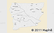 Classic Style 3D Map of Upper West, single color outside