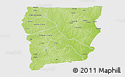 Physical 3D Map of Upper West, single color outside