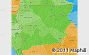 Political Shades 3D Map of Upper West