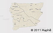 Shaded Relief 3D Map of Upper West, single color outside