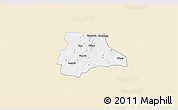 Classic Style 3D Map of Lambussie-Nandom, single color outside