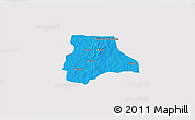 Political 3D Map of Lambussie-Nandom, cropped outside