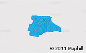 Political 3D Map of Lambussie-Nandom, single color outside