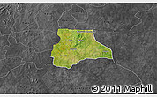 Satellite 3D Map of Lambussie-Nandom, darken, desaturated