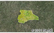 Satellite 3D Map of Lambussie-Nandom, darken, semi-desaturated