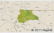 Satellite 3D Map of Lambussie-Nandom, shaded relief outside