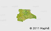 Satellite 3D Map of Lambussie-Nandom, single color outside
