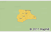 Savanna Style 3D Map of Lambussie-Nandom, single color outside