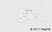 Silver Style 3D Map of Lambussie-Nandom, single color outside