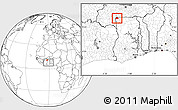Blank Location Map of Lambussie-Nandom, within the entire country