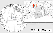 Blank Location Map of Lambussie-Nandom, highlighted country, within the entire country