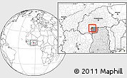Blank Location Map of Lambussie-Nandom, highlighted country, highlighted parent region