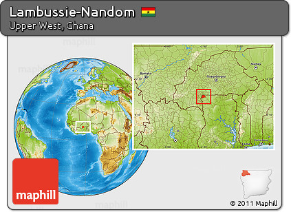 Physical Location Map of Lambussie-Nandom