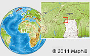 Physical Location Map of Lambussie-Nandom, highlighted country