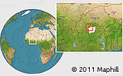 Satellite Location Map of Lambussie-Nandom, highlighted parent region