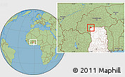Savanna Style Location Map of Lambussie-Nandom, highlighted country