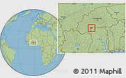 Savanna Style Location Map of Lambussie-Nandom