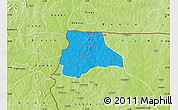 Political Map of Lambussie-Nandom, physical outside