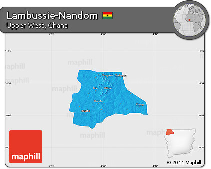 Political Map of Lambussie-Nandom, single color outside
