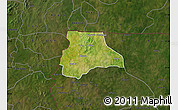 Satellite Map of Lambussie-Nandom, darken