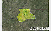 Satellite Map of Lambussie-Nandom, darken, semi-desaturated