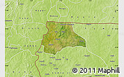 Satellite Map of Lambussie-Nandom, physical outside