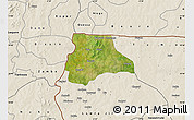 Satellite Map of Lambussie-Nandom, shaded relief outside