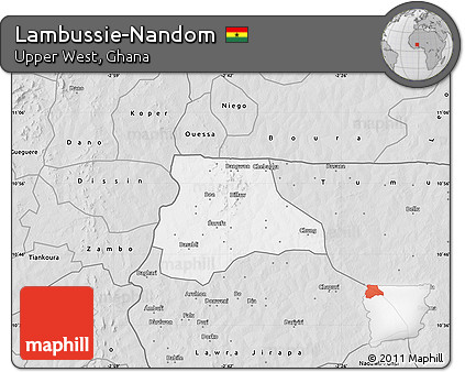 Silver Style Map of Lambussie-Nandom