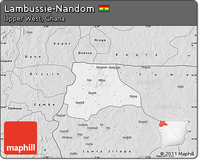Silver Style Map of Lambussie-Nandom