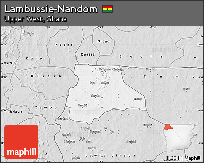 Silver Style Map of Lambussie-Nandom