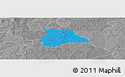 Political Panoramic Map of Lambussie-Nandom, desaturated