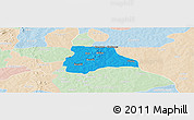 Political Panoramic Map of Lambussie-Nandom, lighten