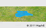 Political Panoramic Map of Lambussie-Nandom, satellite outside