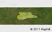 Satellite Panoramic Map of Lambussie-Nandom, darken