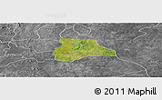 Satellite Panoramic Map of Lambussie-Nandom, desaturated