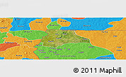 Satellite Panoramic Map of Lambussie-Nandom, political outside