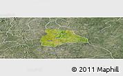 Satellite Panoramic Map of Lambussie-Nandom, semi-desaturated