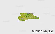 Satellite Panoramic Map of Lambussie-Nandom, single color outside