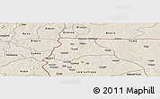 Shaded Relief Panoramic Map of Lambussie-Nandom