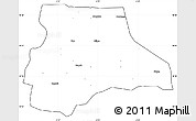 Blank Simple Map of Lambussie-Nandom, cropped outside